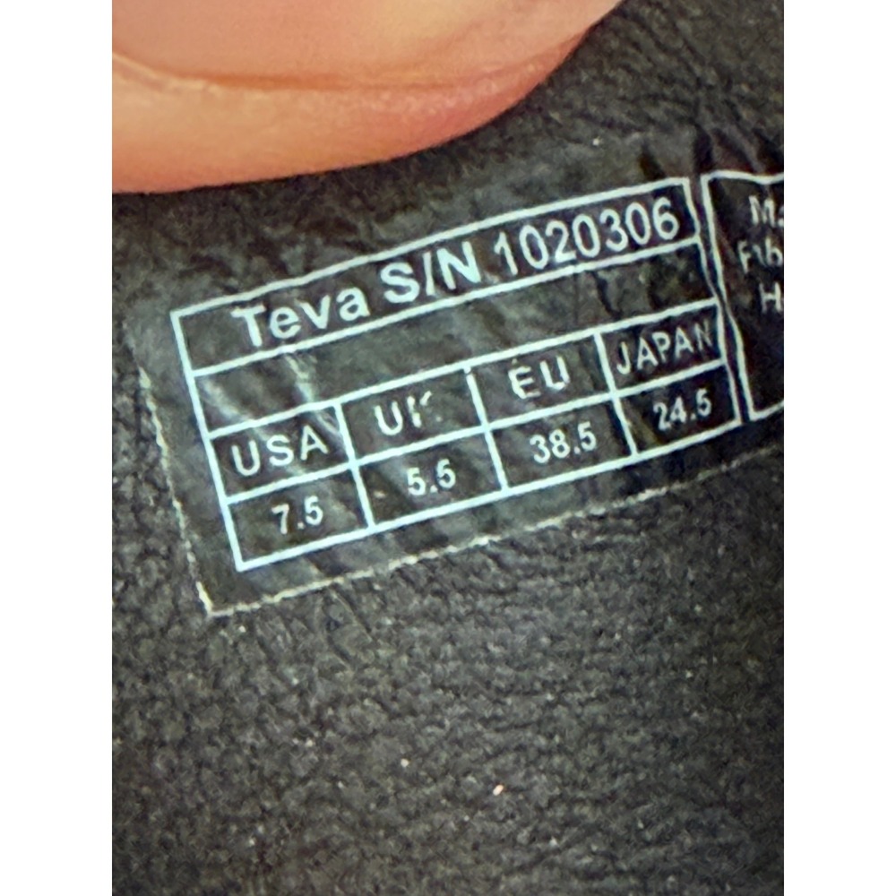 Teva Elzada Slide Lea Black Leather Strappy Sandals 1020306 Womens 7.5 - Picture 6 of 13